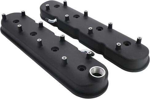 أغطية صمام الألمنيوم المصبوب LS مع حوامل لفائف متوافقة مع كتلة Che-Small V8 293 325 346 364 376 427 LS1 LS2 LS3 LS6 5.3 6.0 ، Black in Kuwait