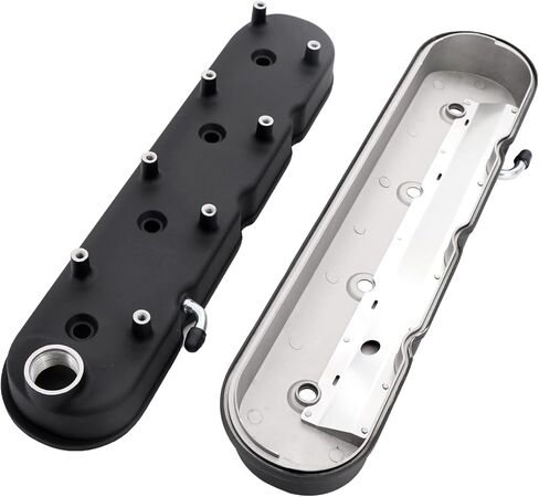 أغطية صمام الألمنيوم المصبوب LS مع حوامل لفائف متوافقة مع كتلة Che-Small V8 293 325 346 364 376 427 LS1 LS2 LS3 LS6 5.3 6.0 ، Black in Kuwait