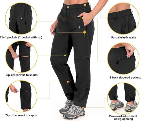 Little Donkey Andy Women's Stretch Convertible Pants, Zip Off Quick Dry Hiking Pants in Saudi Arabia