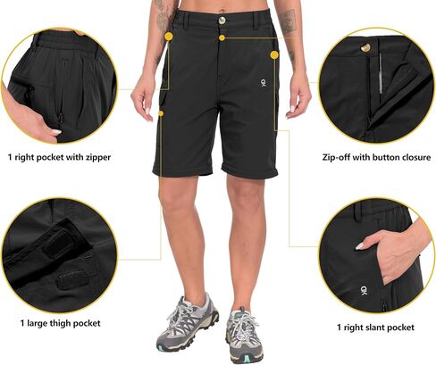 Little Donkey Andy Women's Stretch Convertible Pants, Zip Off Quick Dry Hiking Pants in Saudi Arabia