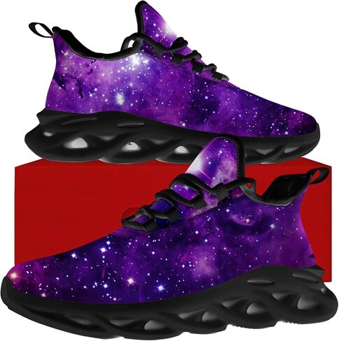 Ciadoon Galaxy Shoes for Men Women Road Running Shoes Non-Slip Walking Tennis Sneakers Cross Trainer Shoes Gifts for Boy Girl in Saudi Arabia