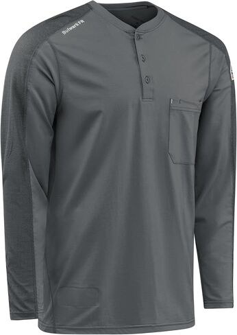 Bulwark FR Men's Flex Knit Henley in Saudi Arabia