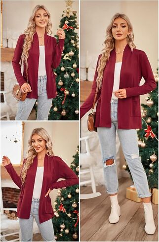 ULTRANICE Cardigan Sweaters Womens Fashion 2025 Spring Lightweight Long Sleeve Casual Tops Clothes Outfits with Pockets in Saudi Arabia