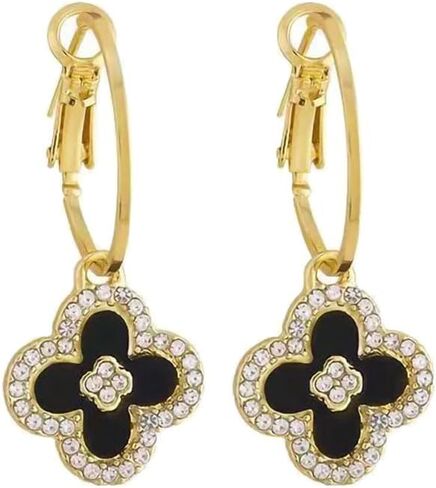 exquisite crown cuffs adorned with diamonds, four leaf flower earrings for women, cubic zirconia pentagonal star earrings, Thanksgiving birthday, and various holiday gifts in Saudi Arabia