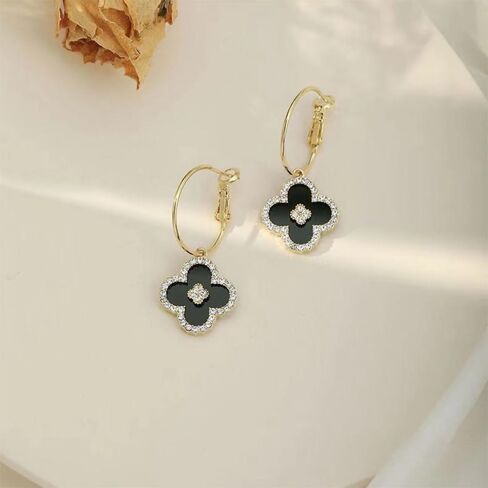 exquisite crown cuffs adorned with diamonds, four leaf flower earrings for women, cubic zirconia pentagonal star earrings, Thanksgiving birthday, and various holiday gifts in Saudi Arabia
