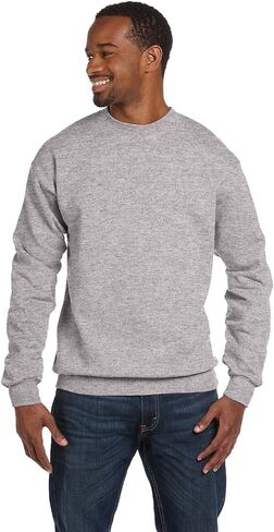 Hanes 7.8 oz. 50/50 Fleece Crew (P1607) Navy, M in Kuwait