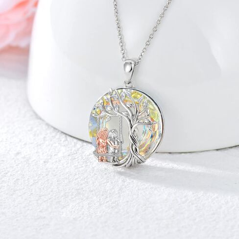 TOUPOP Sister Gifts from Sister 925 Sterling Silver Tree of Life Sisters Necklace Crystal Jewelry Birthday Christmas Gifts for Women Daughter Friends in Kuwait