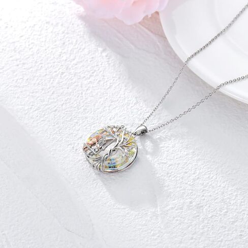 TOUPOP Sister Gifts from Sister 925 Sterling Silver Tree of Life Sisters Necklace Crystal Jewelry Birthday Christmas Gifts for Women Daughter Friends in Kuwait