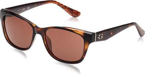 GUESS Women's Classic Square Sunglasses, Shiny Black, 54/17/140 in Saudi Arabia