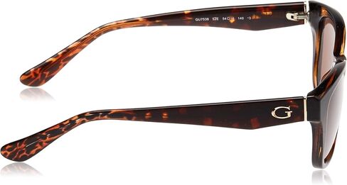 GUESS Women's Classic Square Sunglasses, Shiny Black, 54/17/140 in Saudi Arabia