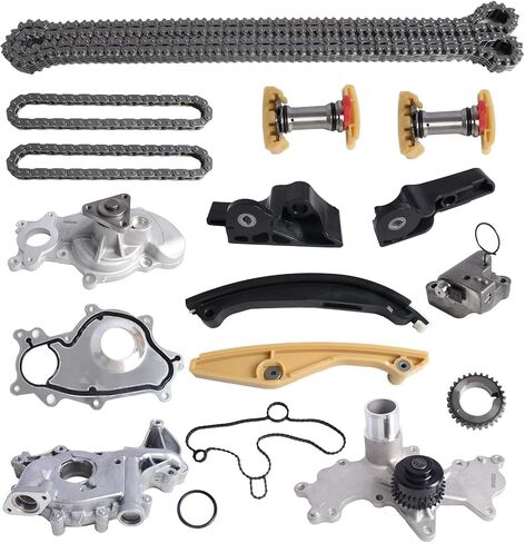 Timing Chain Kit with Water Pump Oil Pump for 2011-2017 Ford F-150 Edge Explorer Expedition Mustang, Fits 3.5L V6 DOHC Engine, and for 2016 Ford Police 3.7L, for 2015-2017 Lincoln Navigator 3.5L in Kuwait