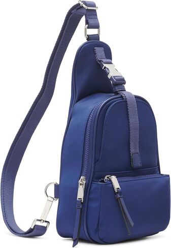 Calvin Klein Shay Organizational Sling Backpack, Black/Silver in Saudi Arabia