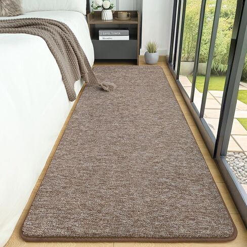 AROGAN Washable 2x6 Runner Rug for Hallway, Long Runner Rugs wtih Soft Memory Foam for Bedroom, Non Slip Backing Carpet Runners for Hallways, Kitchen, Bathroom, Entryway Home Decor, Matte Brown in Saudi Arabia