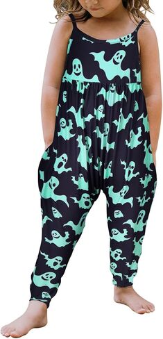 Yousie Easter Day Outfit for Toddler Girls Jumpsuit Romper Spring Summer Outfit with Pockets in Saudi Arabia