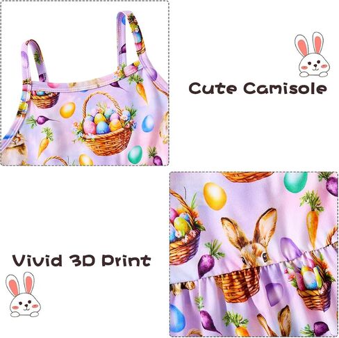 Yousie Easter Day Outfit for Toddler Girls Jumpsuit Romper Spring Summer Outfit with Pockets in Saudi Arabia