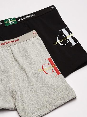 ملابس داخلية متعددة الألوان للأولاد من Calvin Klein مصنوعة من القطن الحديث، متعددة الأغراض، أسود/رمادي منقط 12-14 in Saudi Arabia