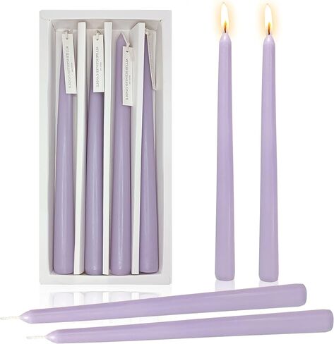Handmade Taper Candles - Unscented Long Candles Colored Wax Twisted Candles - 10 Inch Candle Sticks for Wedding Anniversary Home Decoration - Set of 4(Candy) in Saudi Arabia
