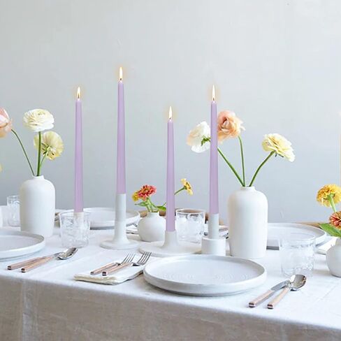 Handmade Taper Candles - Unscented Long Candles Colored Wax Twisted Candles - 10 Inch Candle Sticks for Wedding Anniversary Home Decoration - Set of 4(Candy) in Saudi Arabia