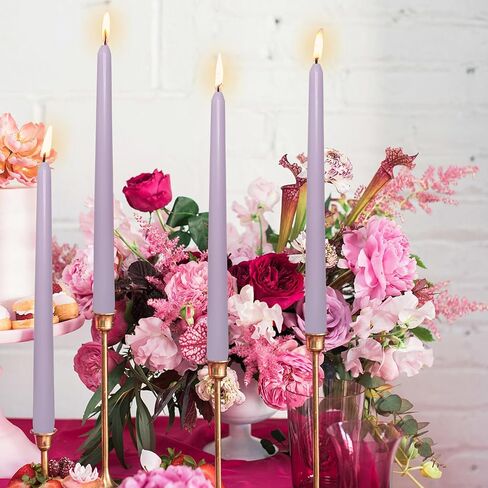 Handmade Taper Candles - Unscented Long Candles Colored Wax Twisted Candles - 10 Inch Candle Sticks for Wedding Anniversary Home Decoration - Set of 4(Candy) in Saudi Arabia