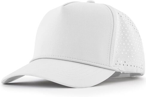 Stylish 5-Panel Rope Quick Dry Trucker Hat, Laser Cut Mesh Snapback Baseball Cap for Men Outdoor Sports in Saudi Arabia