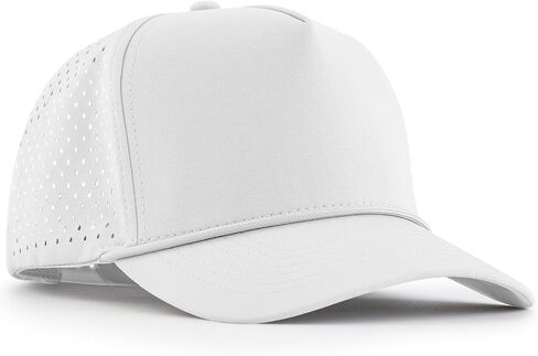 Stylish 5-Panel Rope Quick Dry Trucker Hat, Laser Cut Mesh Snapback Baseball Cap for Men Outdoor Sports in Saudi Arabia