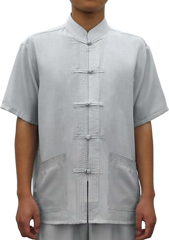 قميص ZooBoo China Clothing Tang - قميص قصير الأكمام للفنون القتالية كونغ فو in Saudi Arabia