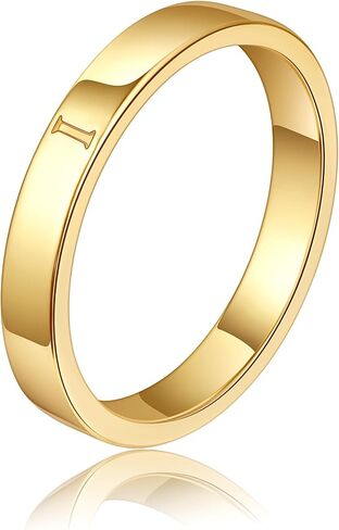 WFYOU 14K Gold Filled Rings for Women Non Tarnish Dainty Gold Initial Ring Stackable Gold Rings for Women Alphabet Letter Ring Wedding Bands Thin Thumb Pinky Stacking Rings Jewelry Gifts for Women in Kuwait
