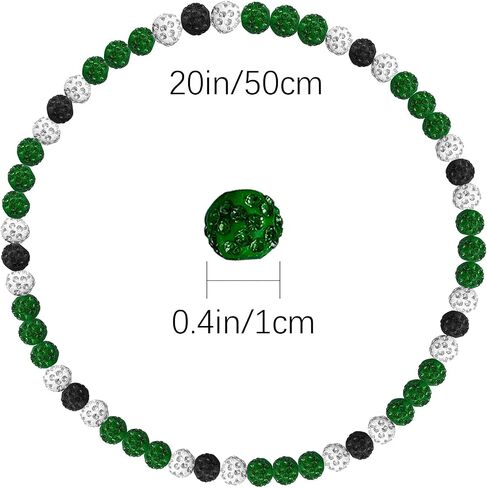 Beaded Chain Stuff,Bling Ice Collection, Rhinestone Inspired Discoball Baseball Necklace Baseball Dirp Accessories for Baseball Team Lovers for Men Boys 16Inch / 20Inch in Saudi Arabia
