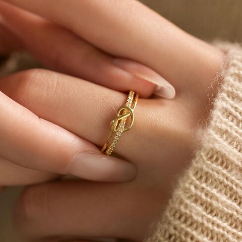 Angyape Mother Daughter Rings,Promise Heart Ring Rose Gold Engagement Adjustable Rings for Women Purity Knot Ring Mother's Day Best Friend Daughter Birthday Gifts Christian Jewelry in Saudi Arabia