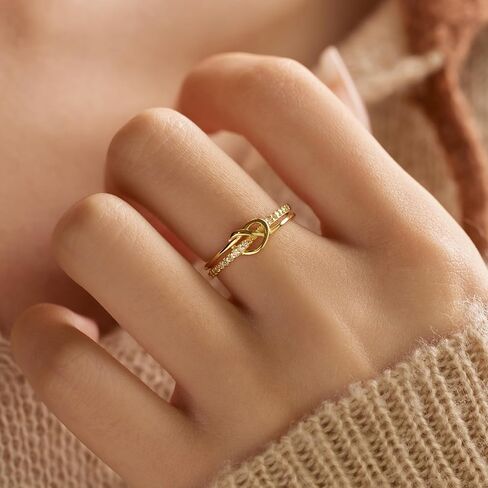 Angyape Mother Daughter Rings,Promise Heart Ring Rose Gold Engagement Adjustable Rings for Women Purity Knot Ring Mother's Day Best Friend Daughter Birthday Gifts Christian Jewelry in Saudi Arabia