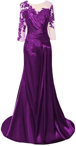 2023 Mother of The Bride Dresses Appliques Beaded Long Sleeve Formal Dress Evening Gowns Women in Saudi Arabia