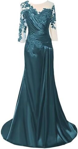 2023 Mother of The Bride Dresses Appliques Beaded Long Sleeve Formal Dress Evening Gowns Women in Saudi Arabia