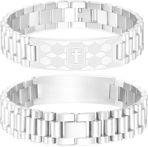 Graduation Gifts for Him Bracelets for Men Boys Soccer Cross Bracelet Masculine Stainless Steel Watch Band Engraved Bible Verse Baptism Christian Jewelry Graduation Gifts in Kuwait
