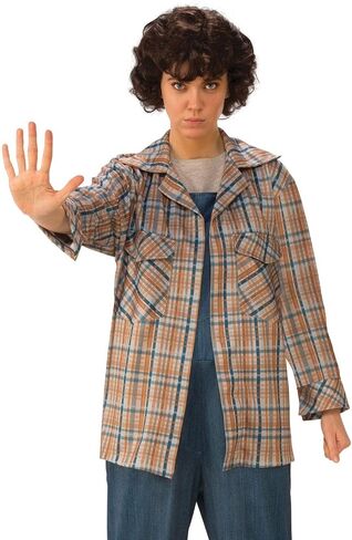 Rubie's Adult Stranger Things Season 2 Eleven Plaid Shirt in Saudi Arabia