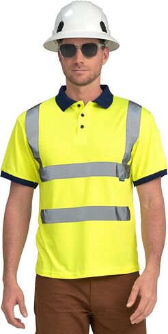 AYKRM High Visibility Security Polo Shirts neon Construction Work Shirts in Kuwait