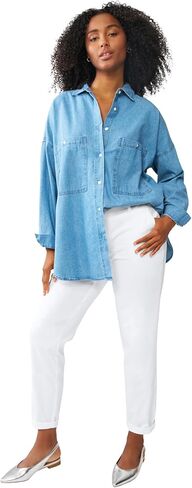 ellos Women's Plus Size Modern Stretch Chino Pants in Saudi Arabia