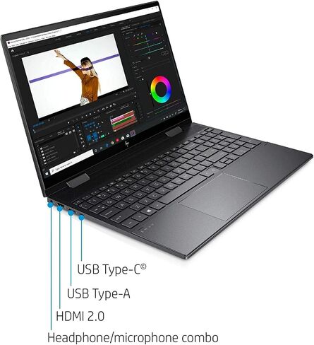 Newest HP Envy x360 2-in-1 Laptop, 15.6 inches FHD Touchscreen, AMD Ryzen 5 4500U Processor up to 4.0GHz, 8GB RAM, 256GB PCIe SSD, Backlit Keyboard, HDMI, Wi-Fi, Win 10, Nightfall Black (Renewed) in Saudi Arabia