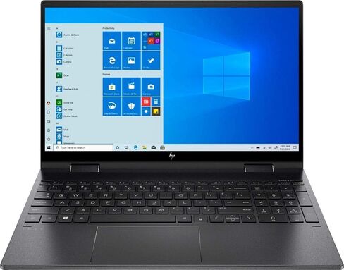 Newest HP Envy x360 2-in-1 Laptop, 15.6 inches FHD Touchscreen, AMD Ryzen 5 4500U Processor up to 4.0GHz, 8GB RAM, 256GB PCIe SSD, Backlit Keyboard, HDMI, Wi-Fi, Win 10, Nightfall Black (Renewed) in Saudi Arabia