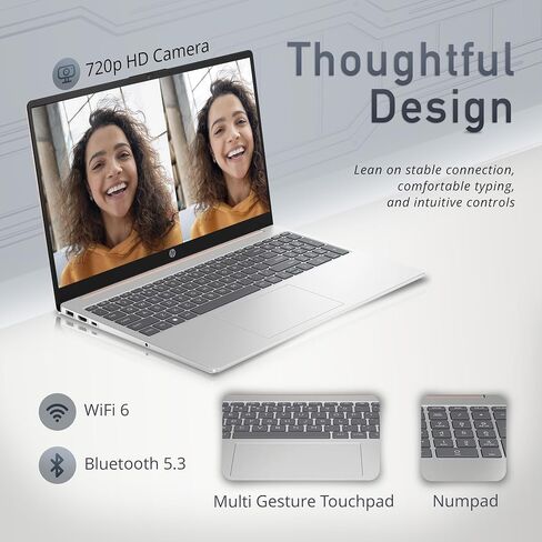 HP 15.6" Ryzen 5 8GB/256GB Laptop-Rose Gold in Saudi Arabia