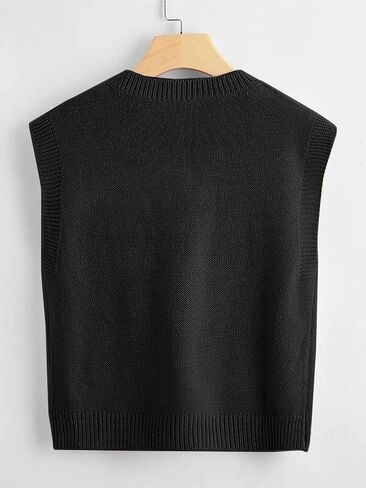 SOLY HUX Women's Sleeveless V Neck Sweater Vest Trendy Pullover Knitwear Tank Tops in Saudi Arabia