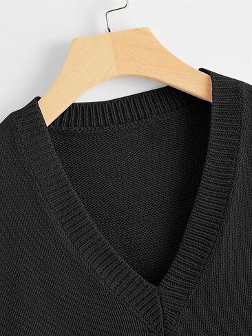 SOLY HUX Women's Sleeveless V Neck Sweater Vest Trendy Pullover Knitwear Tank Tops in Saudi Arabia