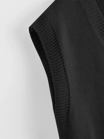 SOLY HUX Women's Sleeveless V Neck Sweater Vest Trendy Pullover Knitwear Tank Tops in Saudi Arabia