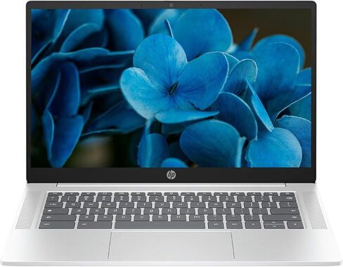 HP 14 بوصة FHD IPS Chromebook، معالج Intel ثنائي النواة يصل إلى 2.6 جيجا هرتز، ذاكرة 4 جيجا بايت، 64 جيجا بايت eMMC SSD، كاميرا ويب، واي فاي، بلوتوث، نظام تشغيل Chrome (متجدد) in Saudi Arabia