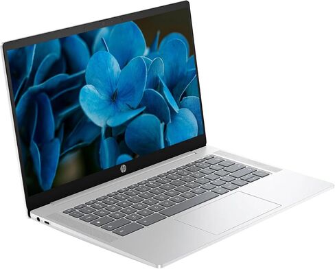HP 14 بوصة FHD IPS Chromebook، معالج Intel ثنائي النواة يصل إلى 2.6 جيجا هرتز، ذاكرة 4 جيجا بايت، 64 جيجا بايت eMMC SSD، كاميرا ويب، واي فاي، بلوتوث، نظام تشغيل Chrome (متجدد) in Saudi Arabia