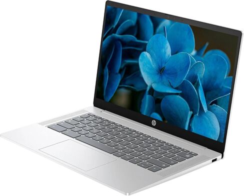 HP 14 بوصة FHD IPS Chromebook، معالج Intel ثنائي النواة يصل إلى 2.6 جيجا هرتز، ذاكرة 4 جيجا بايت، 64 جيجا بايت eMMC SSD، كاميرا ويب، واي فاي، بلوتوث، نظام تشغيل Chrome (متجدد) in Saudi Arabia