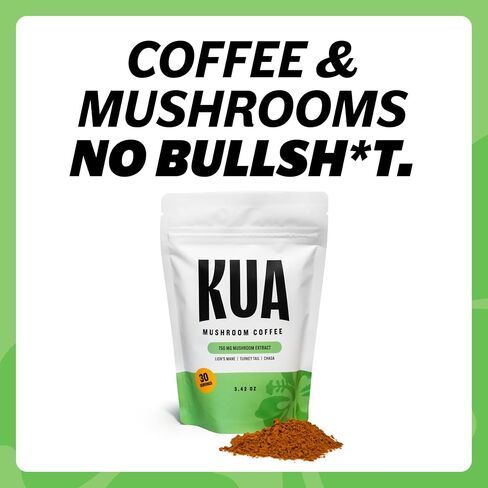 Organic Mushroom Coffee Focus and Gut Support with Immunity and Mood Booster Effects | Healthy and Organic Lion's Mane, Turkey Tail, Chaga Mushroom | 30 Servings of Instant Arabica Coffee in Saudi Arabia