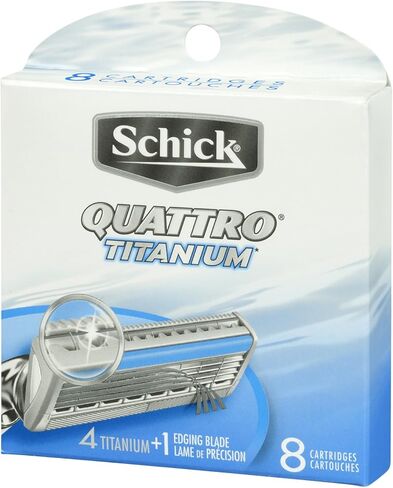 Schick Quattro Titanium Razor Cartridges Refills, 8 cartridges in Saudi Arabia