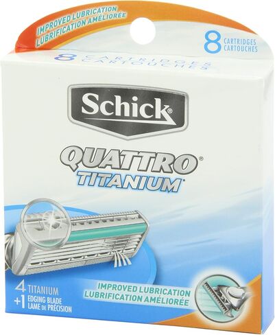 Schick Quattro Titanium Razor Cartridges Refills, 8 cartridges in Saudi Arabia