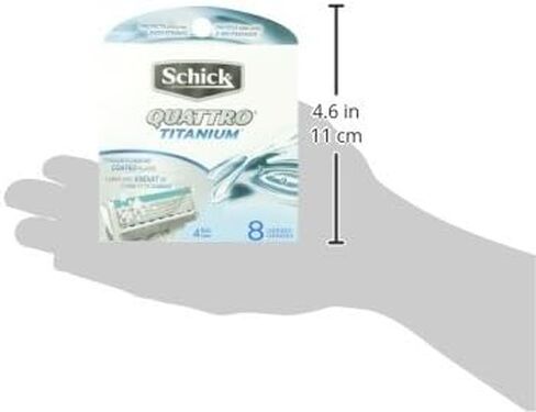 Schick Quattro Titanium Razor Cartridges Refills, 8 cartridges in Saudi Arabia