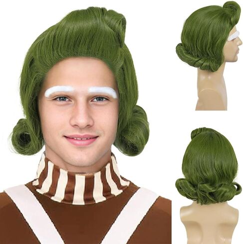 GNIMEGIL SANTA BERD and BOLD مجموعة أبيض قصير مجعد للسرور العجوز BALD WIZ WIZARD ASSUME ASSUTORIES ASTORIES CLAUS SUIT للرجال in Kuwait